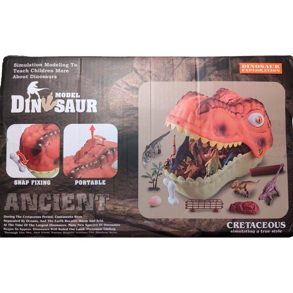 Kids Dinosaur Toys 3-5, 45 Pieces Realistic Jurassic Figures With Eggs, Trees - Picture 5 of 5